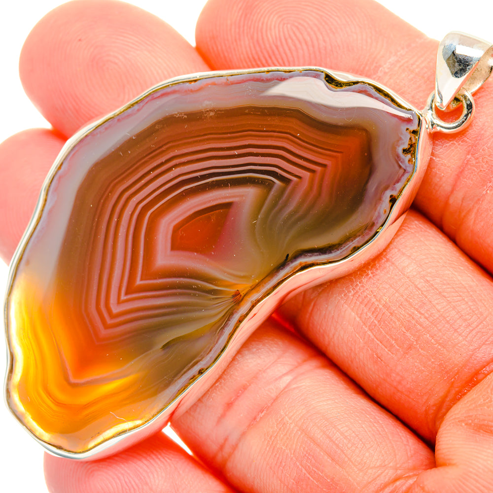 Botswana Agate Pendants handcrafted by Ana Silver Co - PD28531