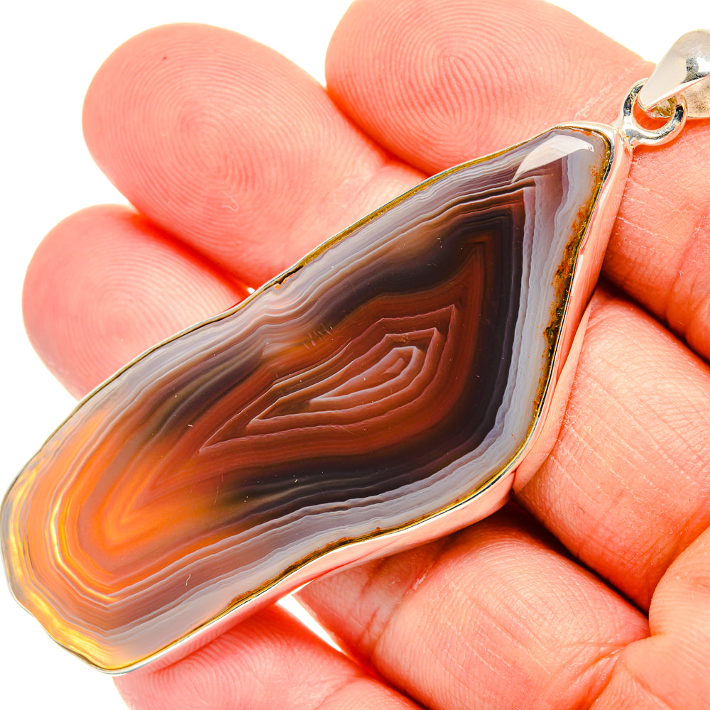 Botswana Agate Pendants handcrafted by Ana Silver Co - PD28532