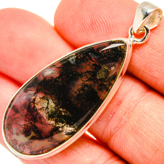Moss Agate Pendants handcrafted by Ana Silver Co - PD28545