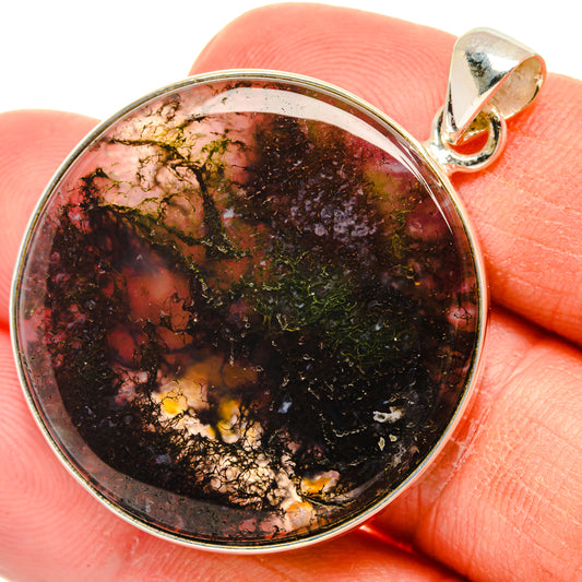 Moss Agate Pendants handcrafted by Ana Silver Co - PD28546