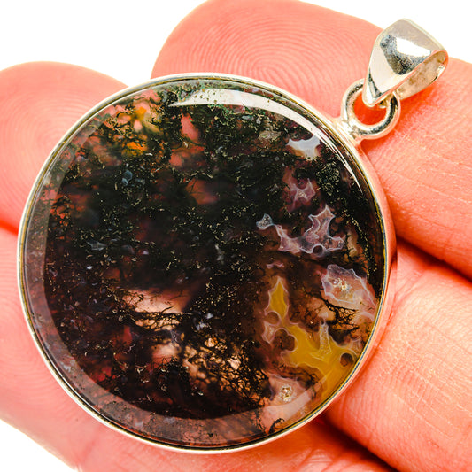 Moss Agate Pendants handcrafted by Ana Silver Co - PD28547