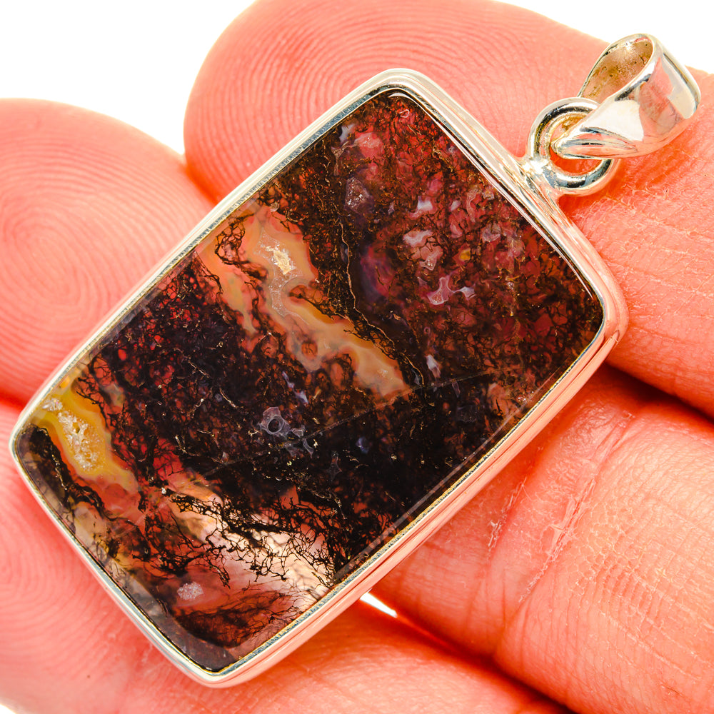 Moss Agate Pendants handcrafted by Ana Silver Co - PD28550