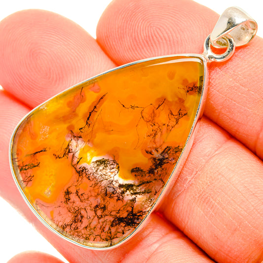 Moss Agate Pendants handcrafted by Ana Silver Co - PD28552