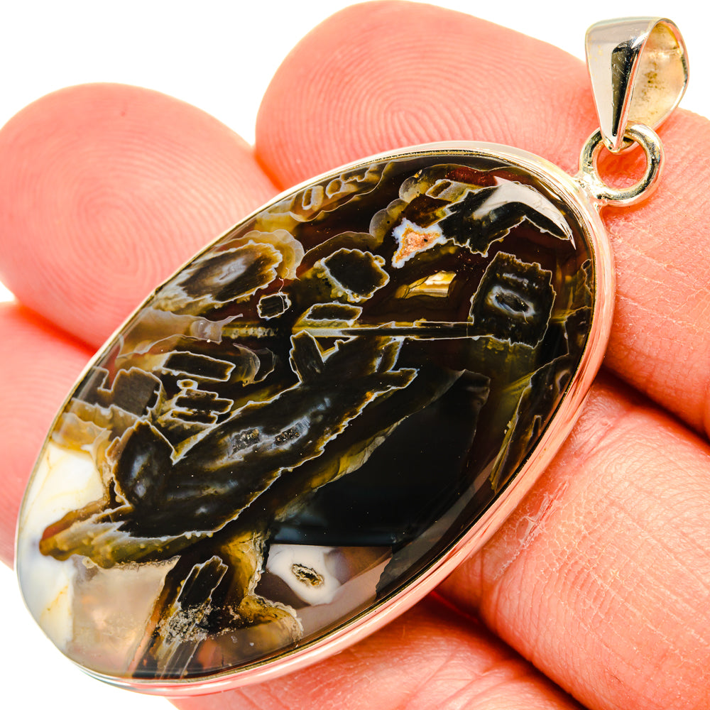 Turkish Tube Agate Pendants handcrafted by Ana Silver Co - PD28555
