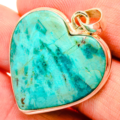 Peruvian Chrysocolla Pendants handcrafted by Ana Silver Co - PD28608