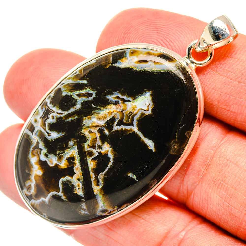 Turkish Tube Agate Pendants handcrafted by Ana Silver Co - PD28651