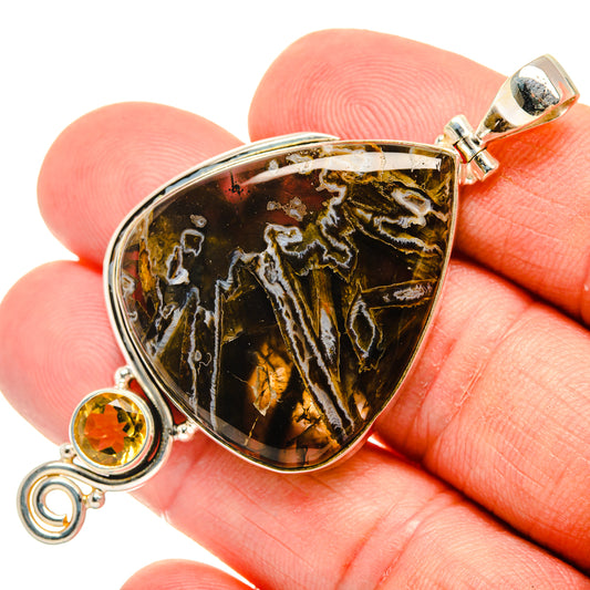 Turkish Tube Agate Pendants handcrafted by Ana Silver Co - PD28678