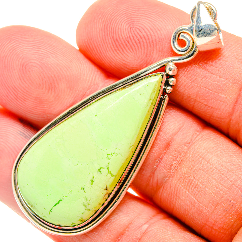 Lemon Chrysoprase Pendants handcrafted by Ana Silver Co - PD28710