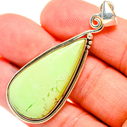 Lemon Chrysoprase Pendants handcrafted by Ana Silver Co - PD28710
