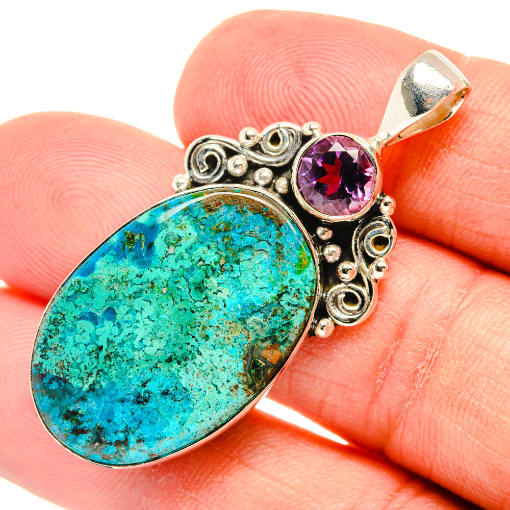 Chrysocolla Pendants handcrafted by Ana Silver Co - PD28716