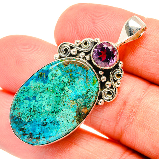 Chrysocolla Pendants handcrafted by Ana Silver Co - PD28716