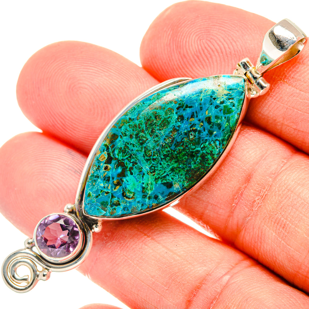 Chrysocolla Pendants handcrafted by Ana Silver Co - PD28718