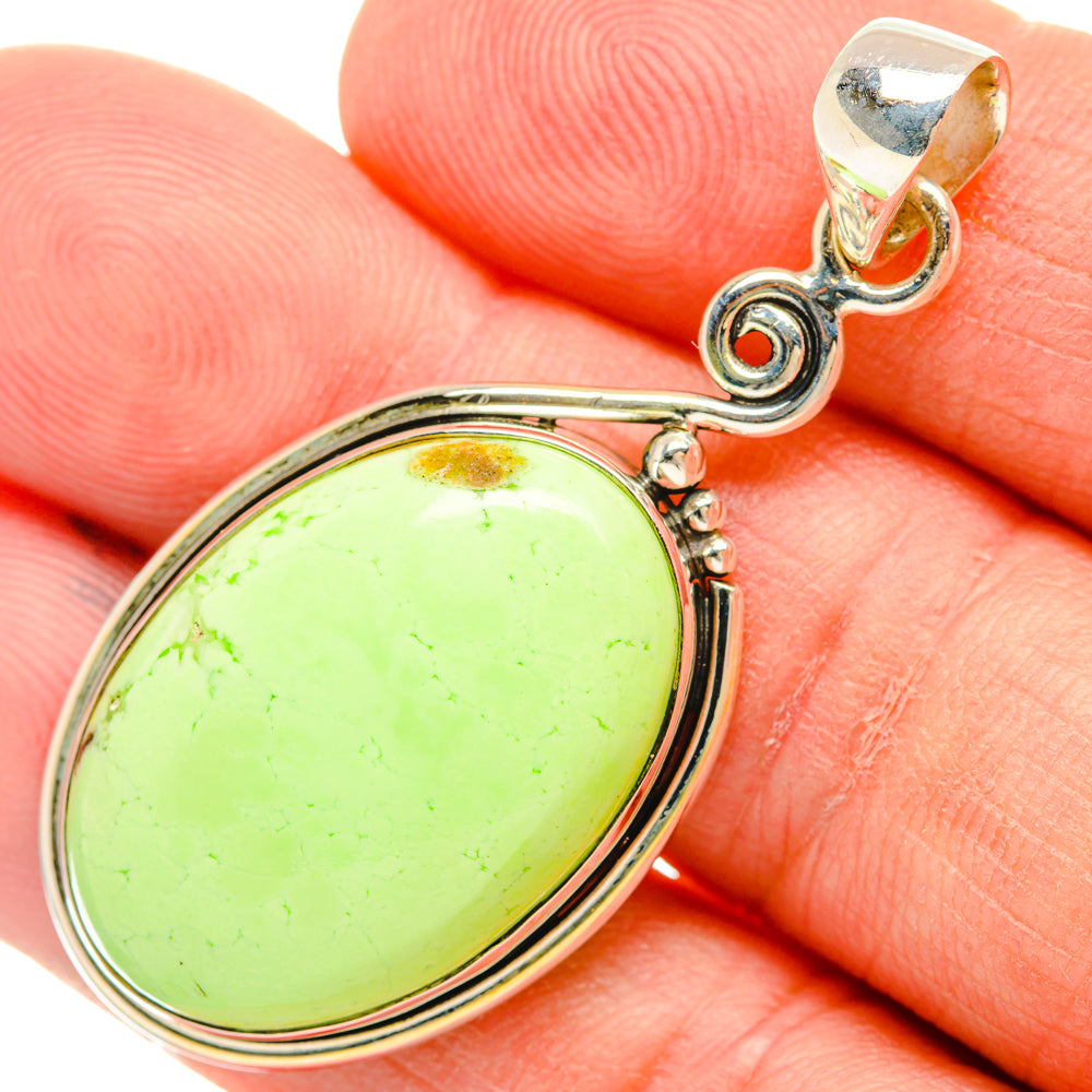Lemon Chrysoprase Pendants handcrafted by Ana Silver Co - PD28719