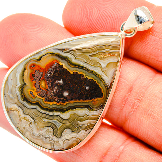 Laguna Lace Agate Pendants handcrafted by Ana Silver Co - PD28722