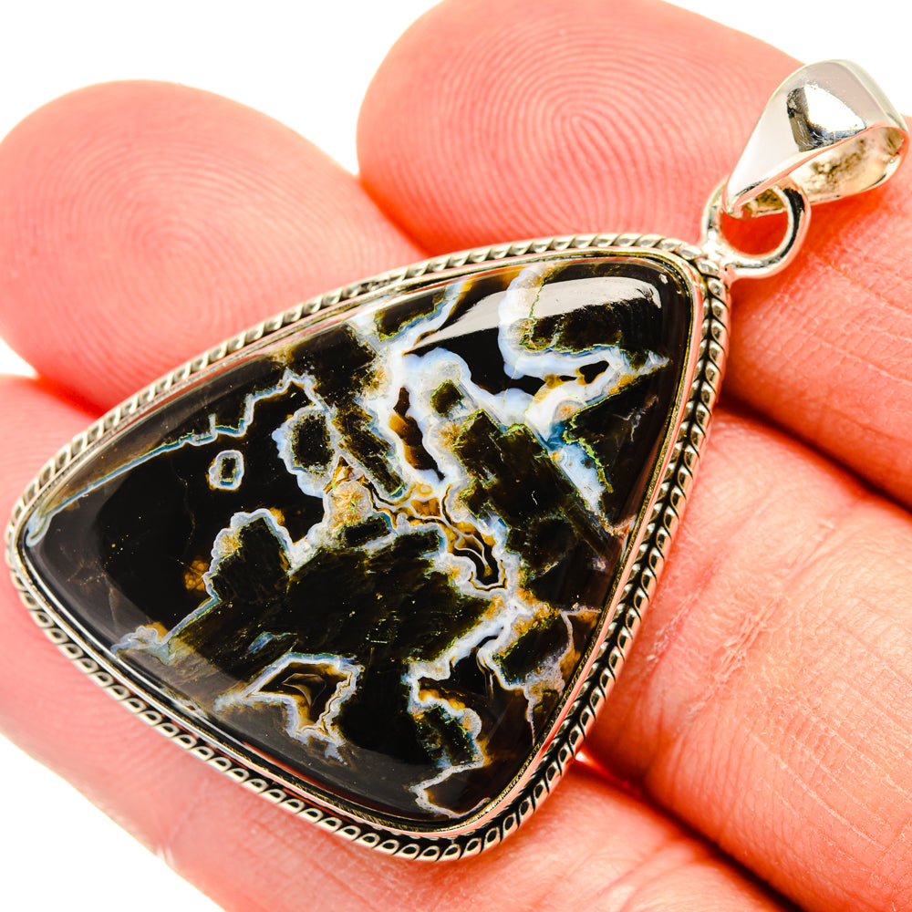Turkish Tube Agate Pendants handcrafted by Ana Silver Co - PD28730