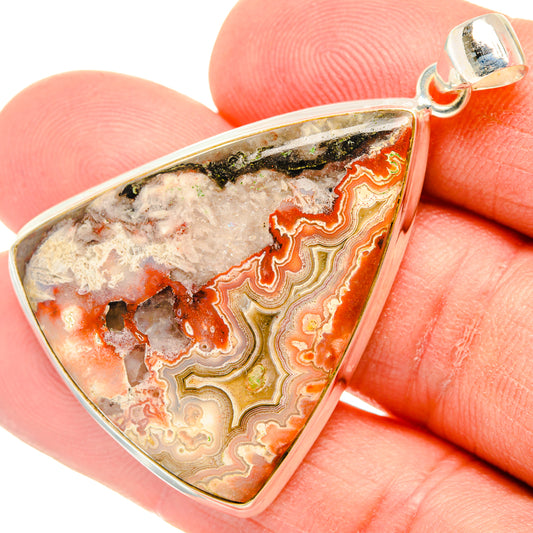 Crazy Lace Agate Pendants handcrafted by Ana Silver Co - PD28734