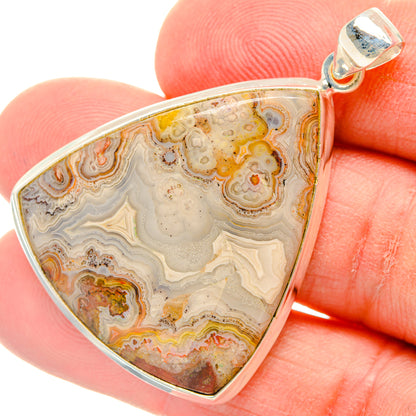 Laguna Lace Agate Pendants handcrafted by Ana Silver Co - PD28735