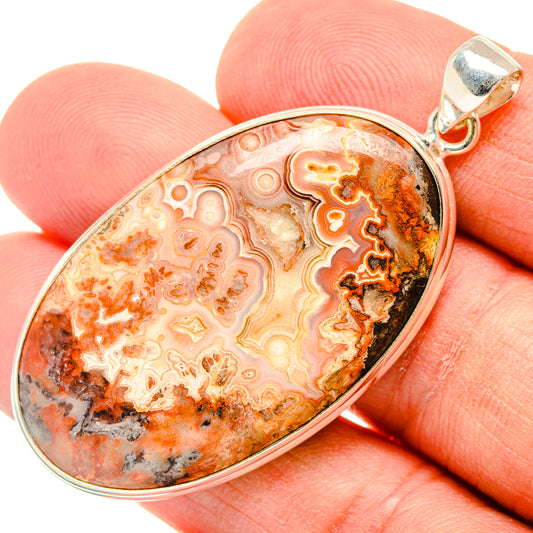 Crazy Lace Agate Pendants handcrafted by Ana Silver Co - PD28750