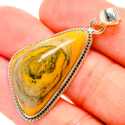 Bumble Bee Jasper Pendants handcrafted by Ana Silver Co - PD28755