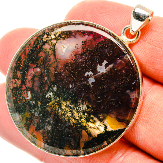 Moss Agate Pendants handcrafted by Ana Silver Co - PD28767