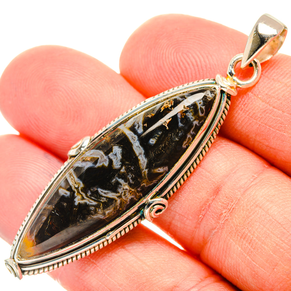 Turkish Tube Agate Pendants handcrafted by Ana Silver Co - PD28777
