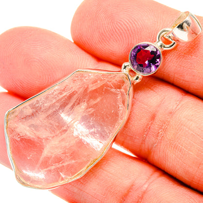 Rose Quartz Pendants handcrafted by Ana Silver Co - PD28780