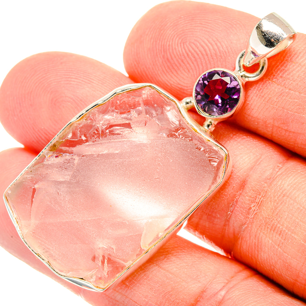 Rose Quartz Pendants handcrafted by Ana Silver Co - PD28797