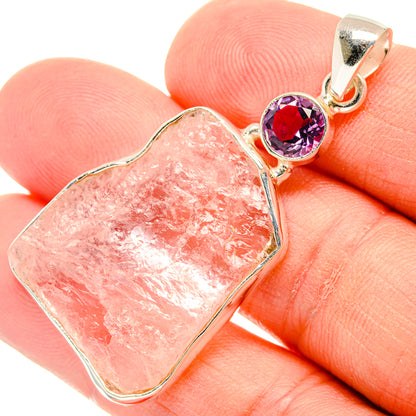 Rose Quartz Pendants handcrafted by Ana Silver Co - PD28798