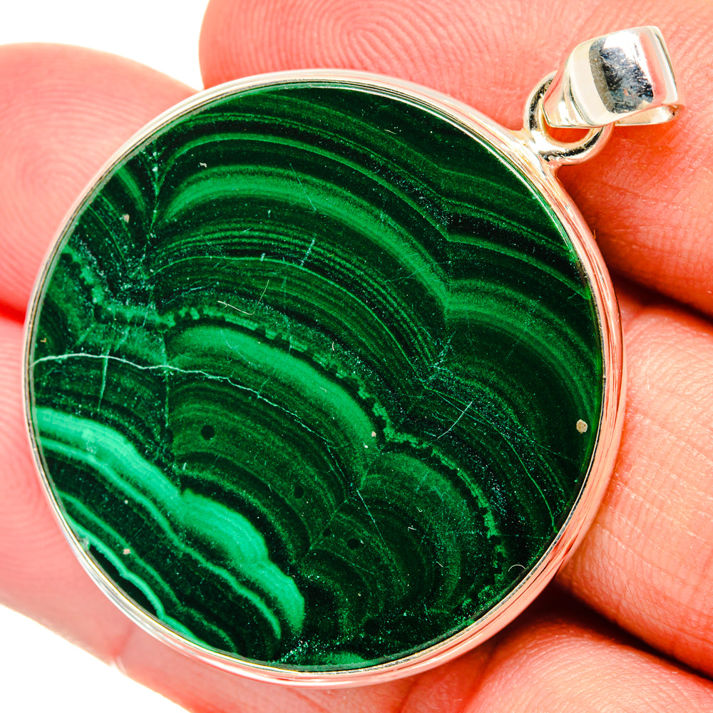 Malachite Pendants handcrafted by Ana Silver Co - PD28831