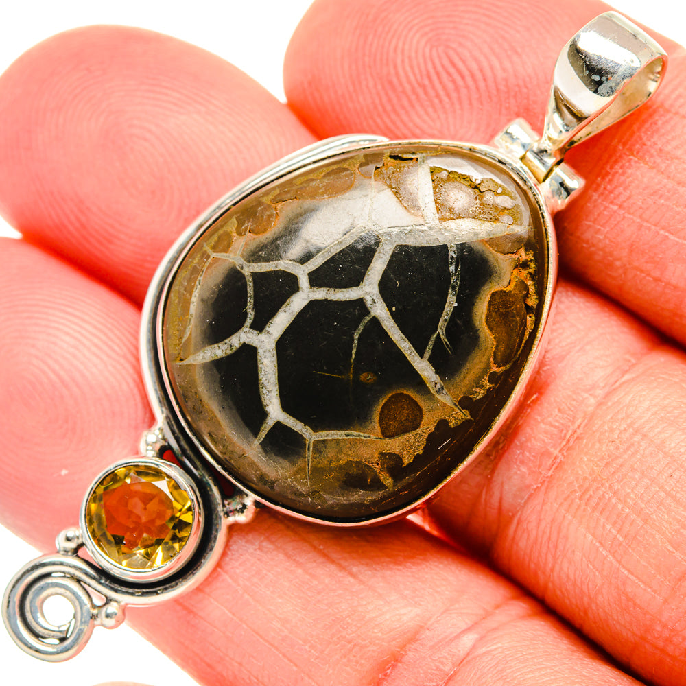 Septarian Geode Pendants handcrafted by Ana Silver Co - PD28851