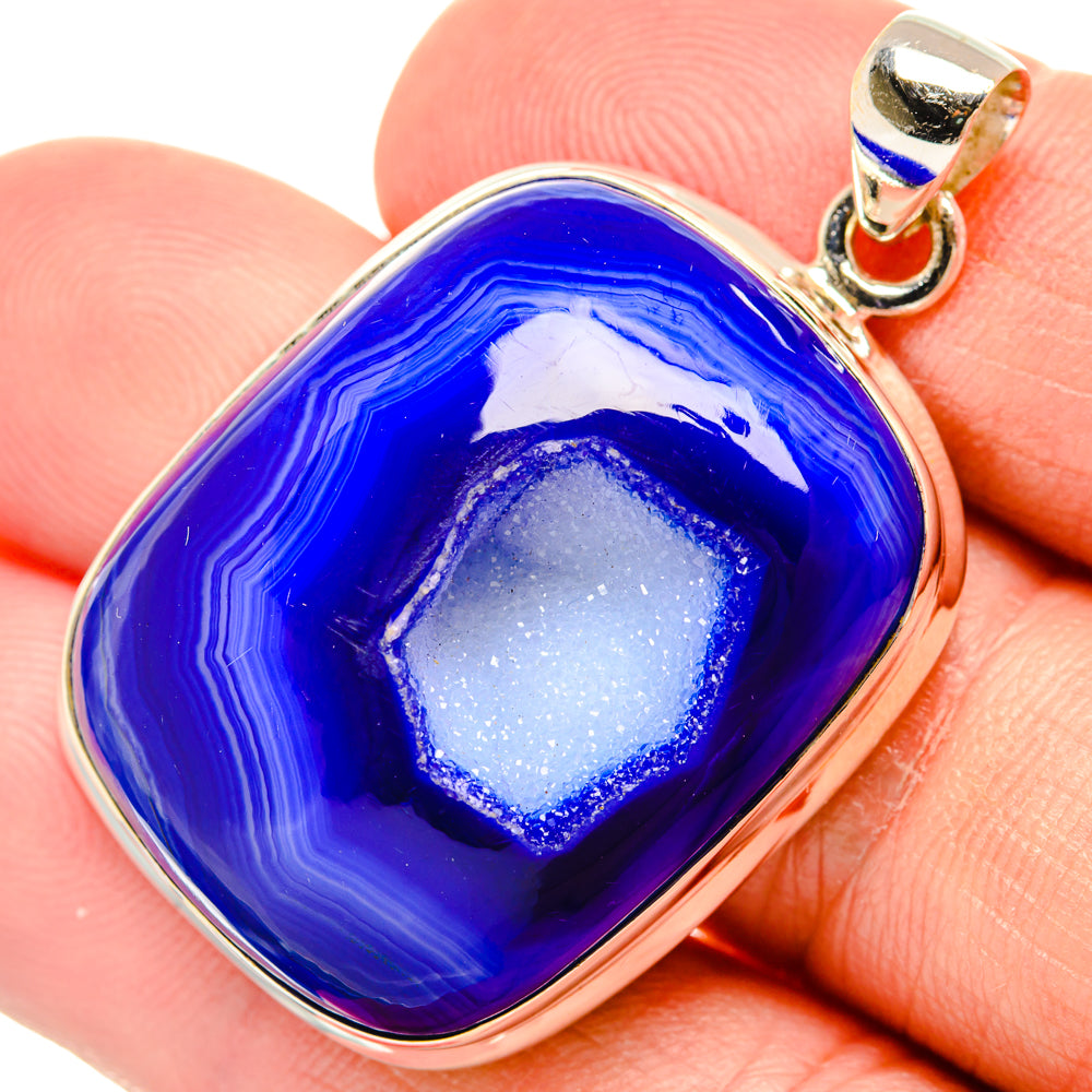 Purple Botswana Agate Pendants handcrafted by Ana Silver Co - PD28865