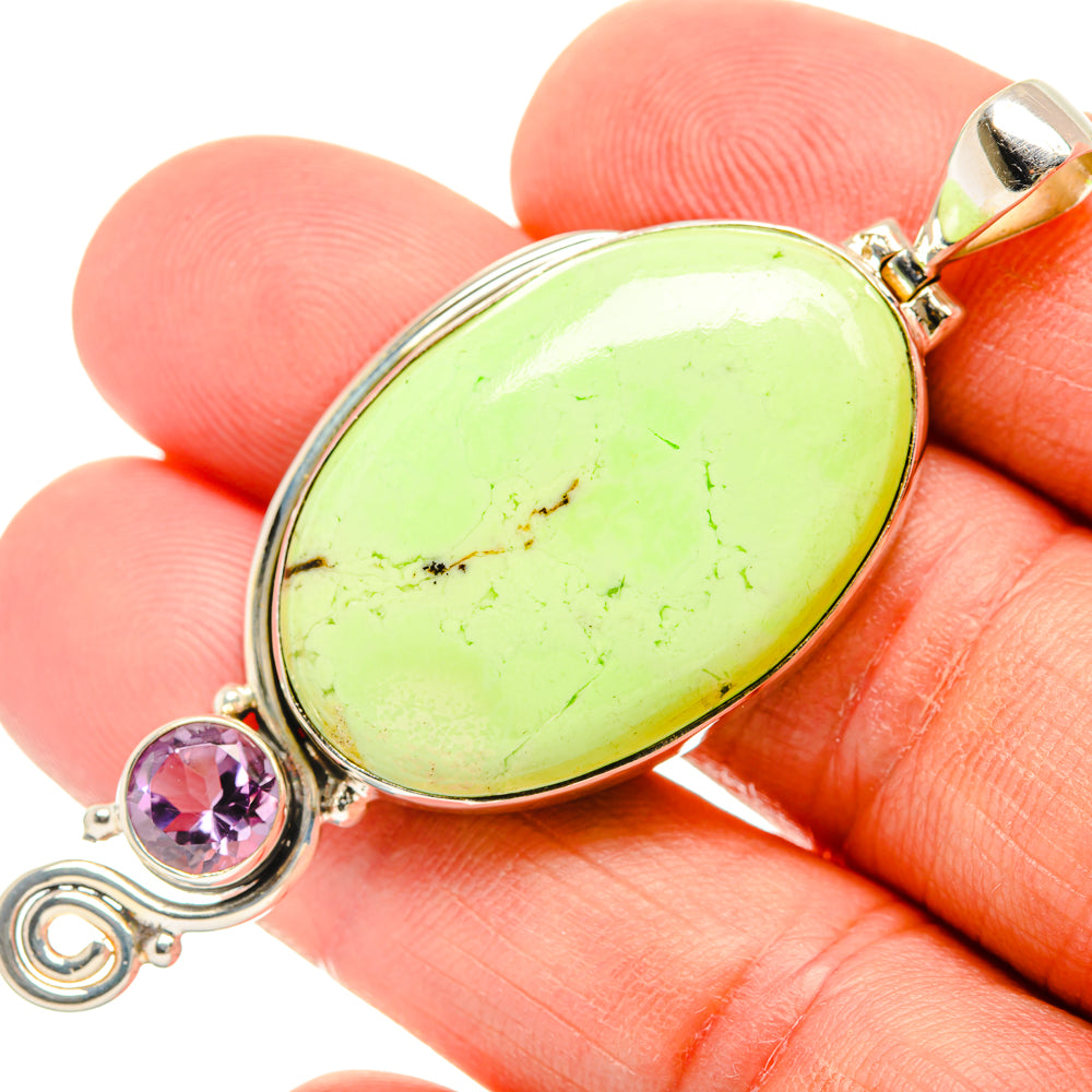 Lemon Chrysoprase Pendants handcrafted by Ana Silver Co - PD28871