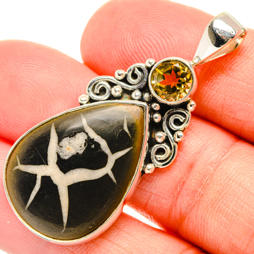 Septarian Geode Pendants handcrafted by Ana Silver Co - PD28873