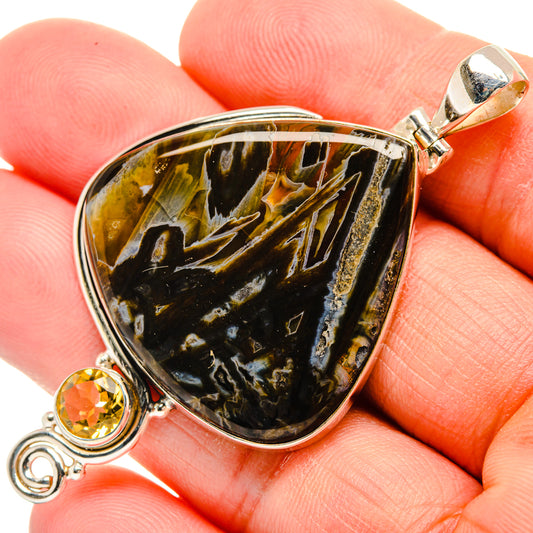 Turkish Tube Agate Pendants handcrafted by Ana Silver Co - PD28902
