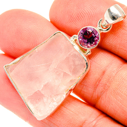 Rose Quartz Pendants handcrafted by Ana Silver Co - PD28929