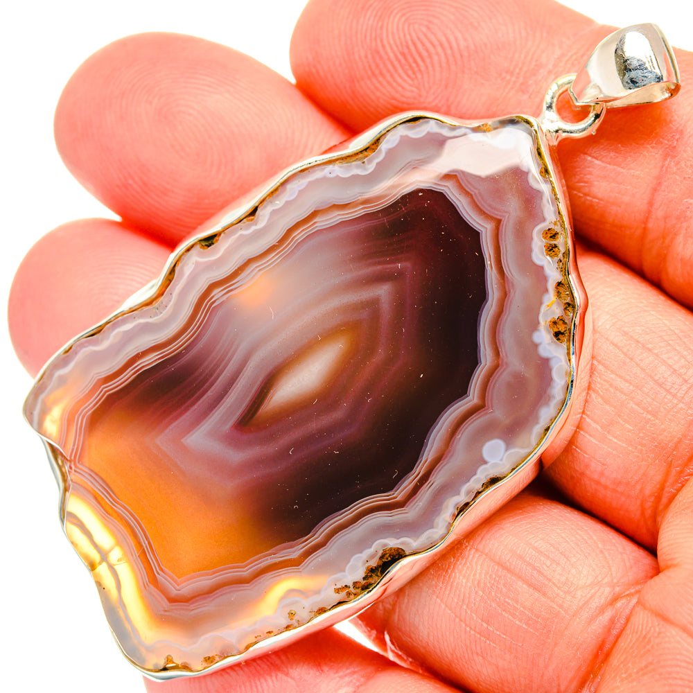 Botswana Agate Pendants handcrafted by Ana Silver Co - PD28933