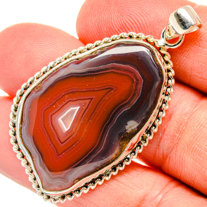 Botswana Agate Pendants handcrafted by Ana Silver Co - PD28938
