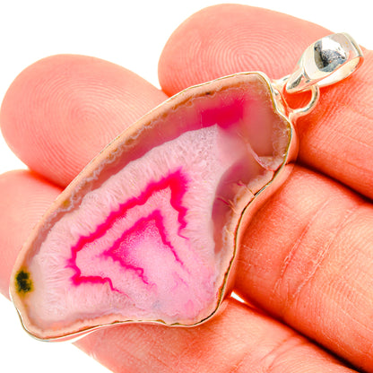 Pink Geode Slice Pendants handcrafted by Ana Silver Co - PD28970