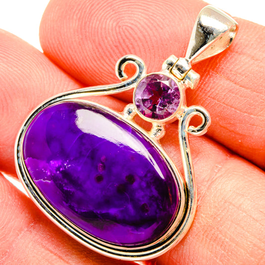 Sugilite, Amethyst Pendants handcrafted by Ana Silver Co - PD29025