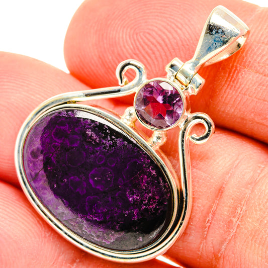 Sugilite, Amethyst Pendants handcrafted by Ana Silver Co - PD29030