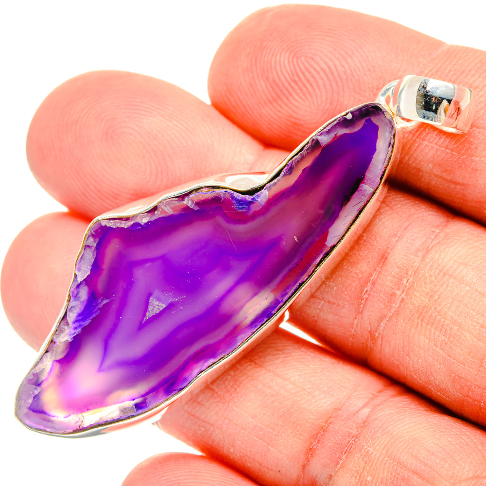 Purple Geode Slice Pendants handcrafted by Ana Silver Co - PD29037