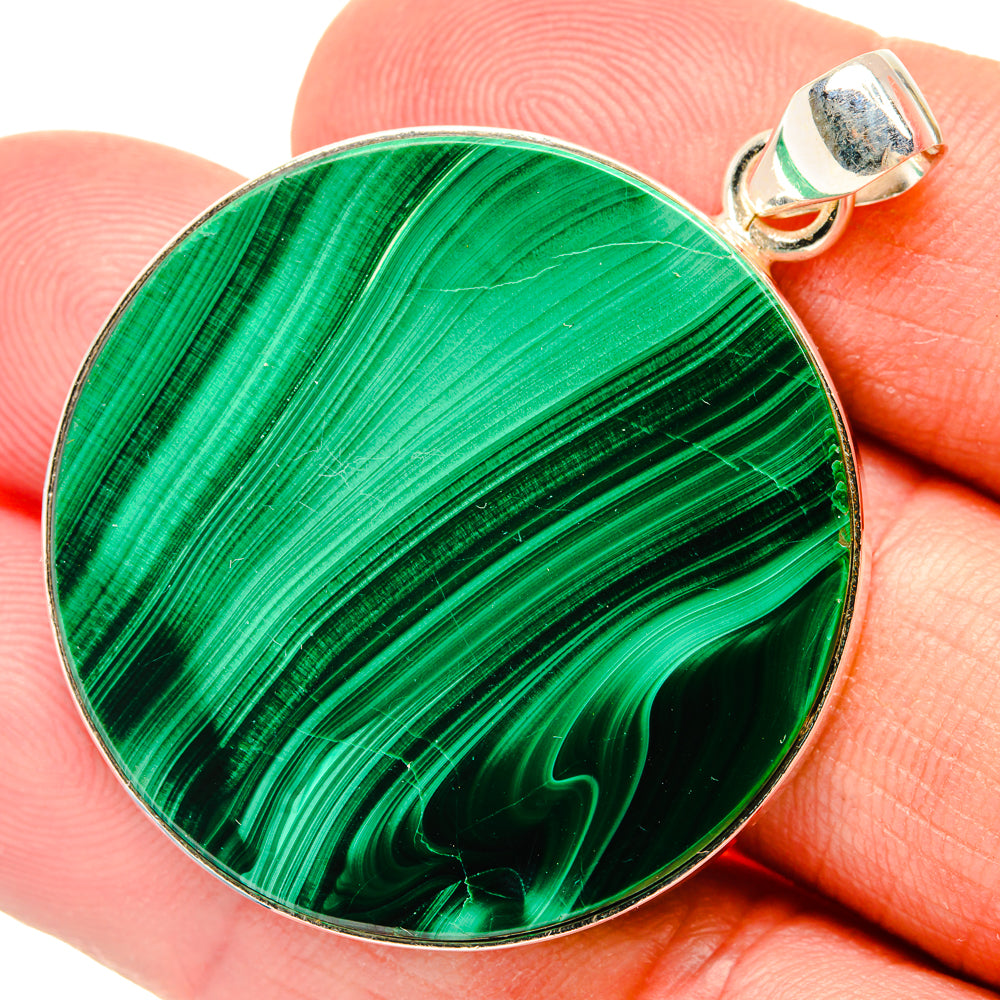 Malachite Pendants handcrafted by Ana Silver Co - PD29138
