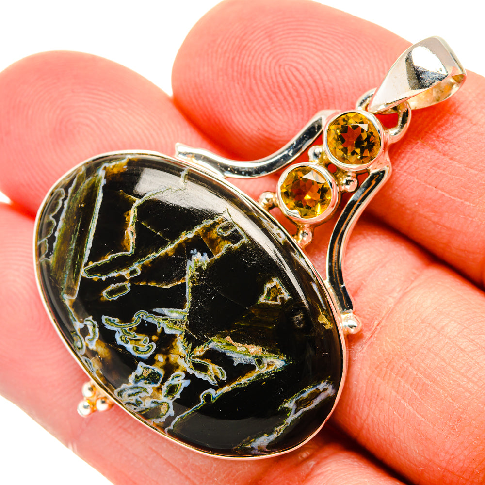 Turkish Tube Agate Pendants handcrafted by Ana Silver Co - PD29153