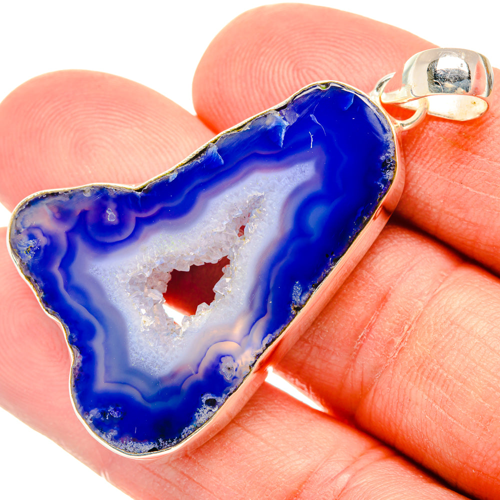 Purple Geode Slice Pendants handcrafted by Ana Silver Co - PD29177