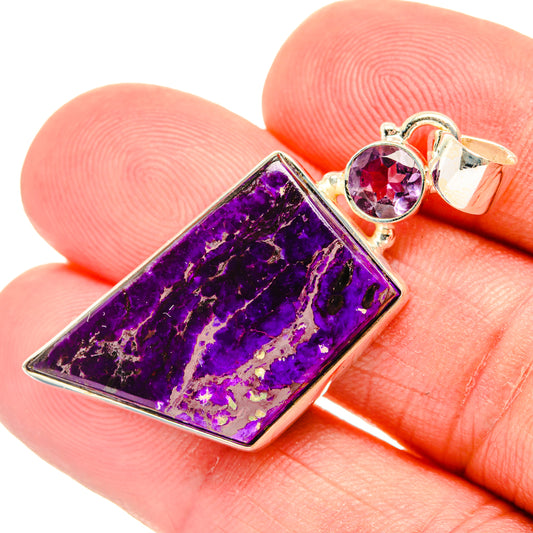 Purple Agate Pendants handcrafted by Ana Silver Co - PD29223
