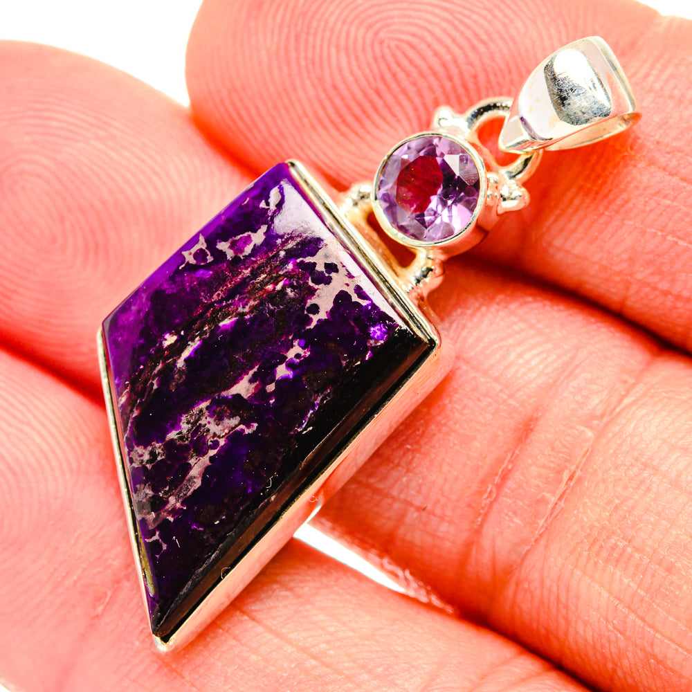 Purple Agate Pendants handcrafted by Ana Silver Co - PD29224