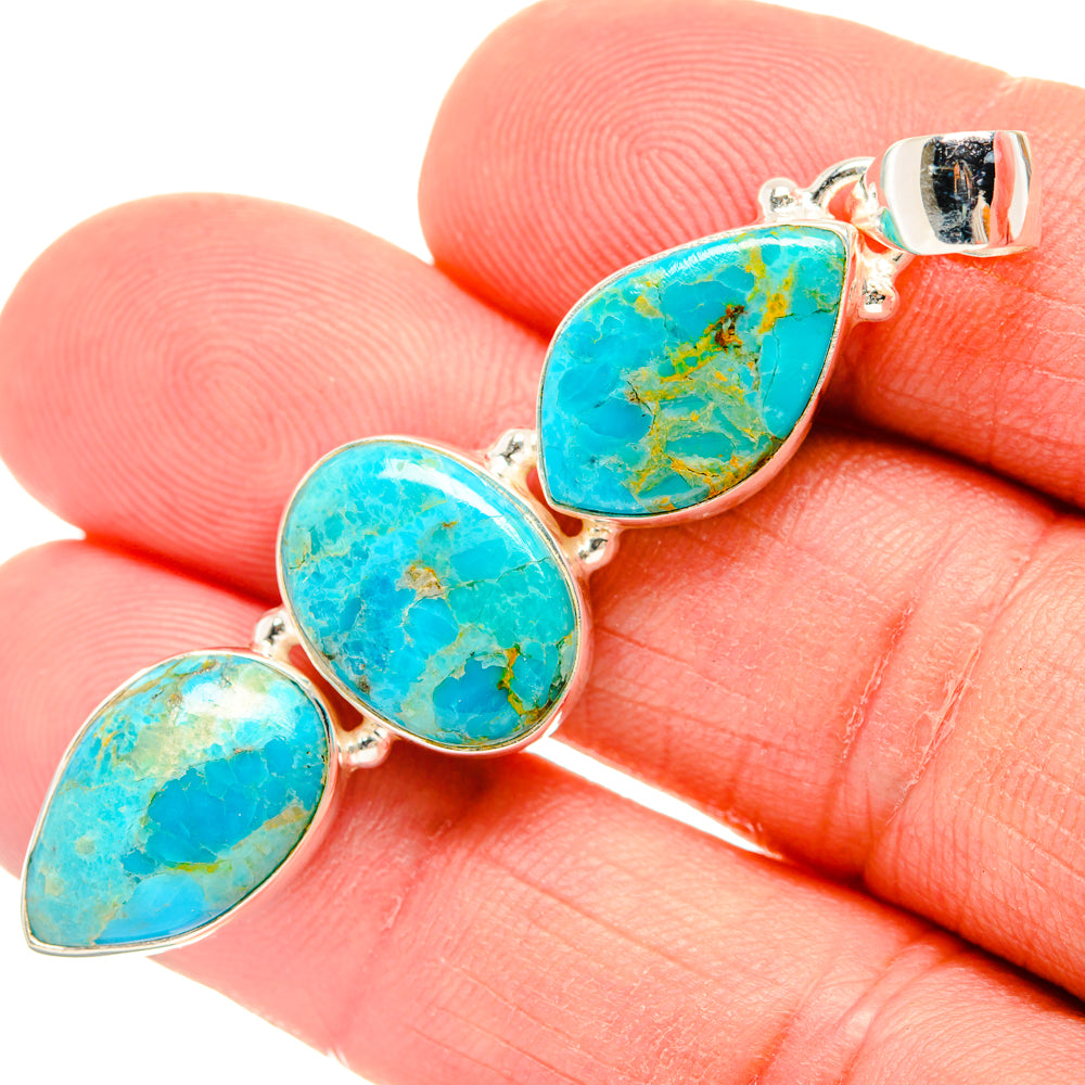 Chrysocolla Pendants handcrafted by Ana Silver Co - PD29249