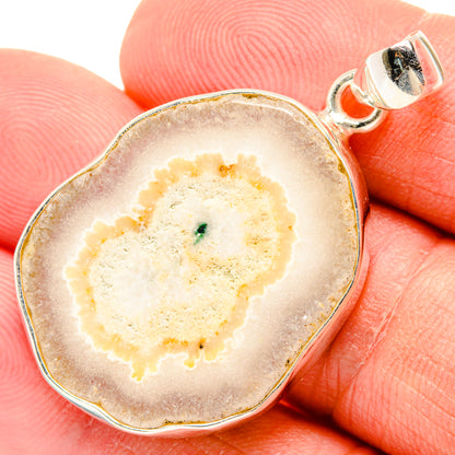 White Geode Slice Pendants handcrafted by Ana Silver Co - PD29253