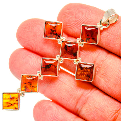 Baltic Amber Cross Pendants handcrafted by Ana Silver Co - PD29268