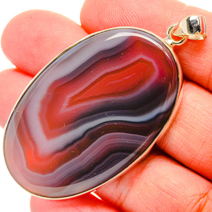 Red Botswana Agate Pendants handcrafted by Ana Silver Co - PD29271